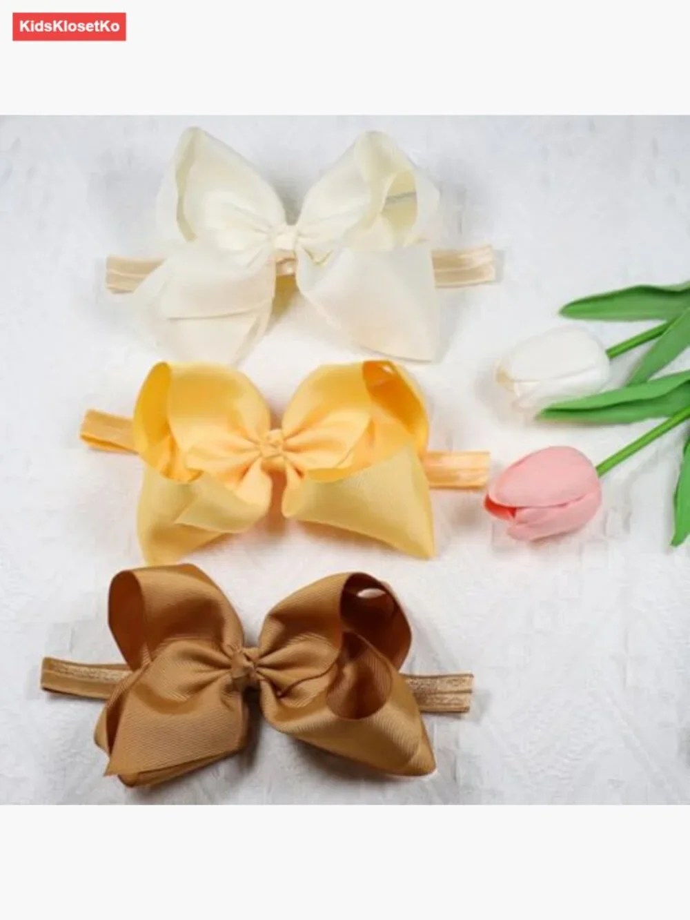 30 Big 6 Inch Grosgrain Ribbon Hair Bows Headbands for Baby Girls